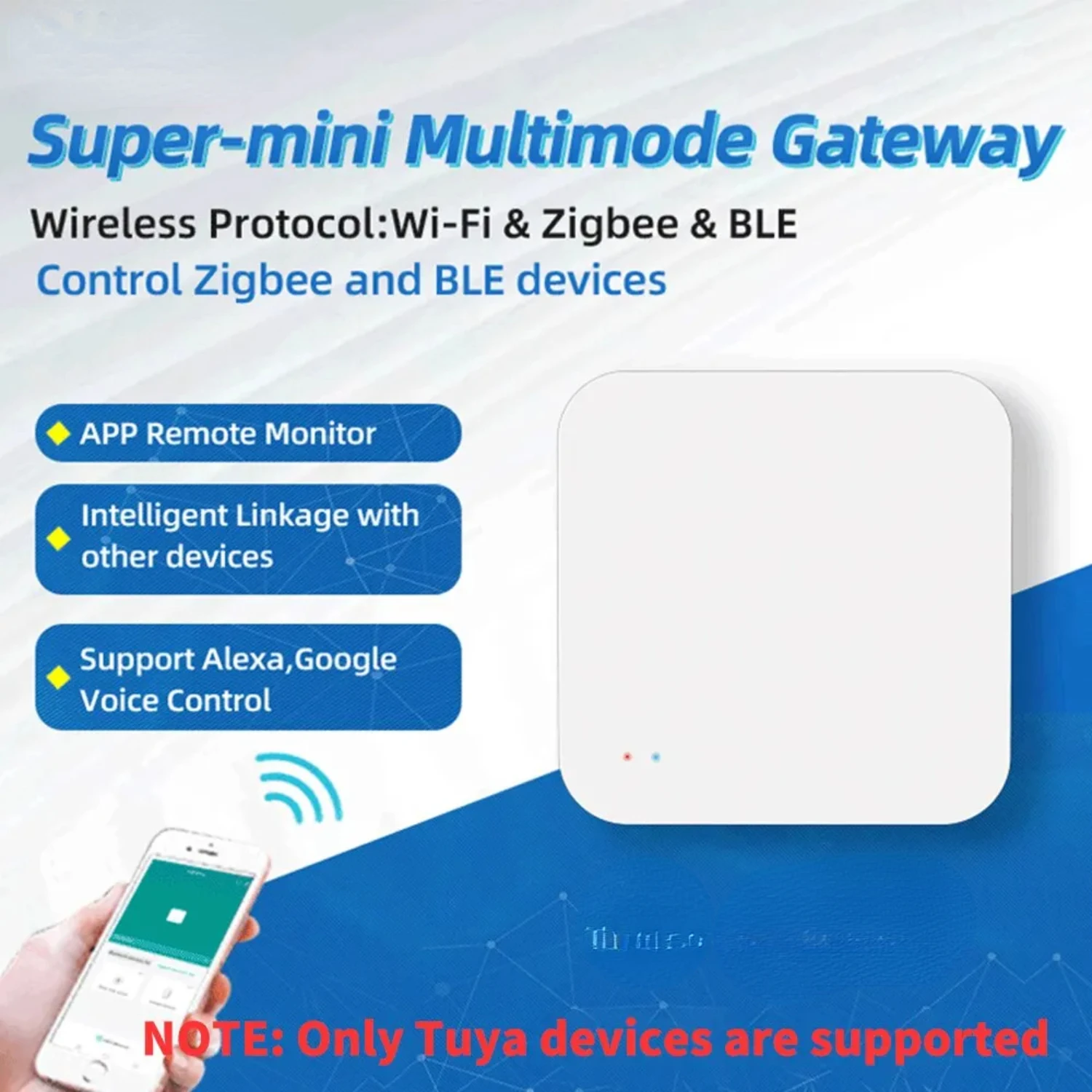 เกตเวย์มัลติฮับไร้สาย Zigbee สําหรับระบบอัตโนมัติอัจฉริยะสําหรับอุปกรณ์ Zigbee ผ่าน Smart Life