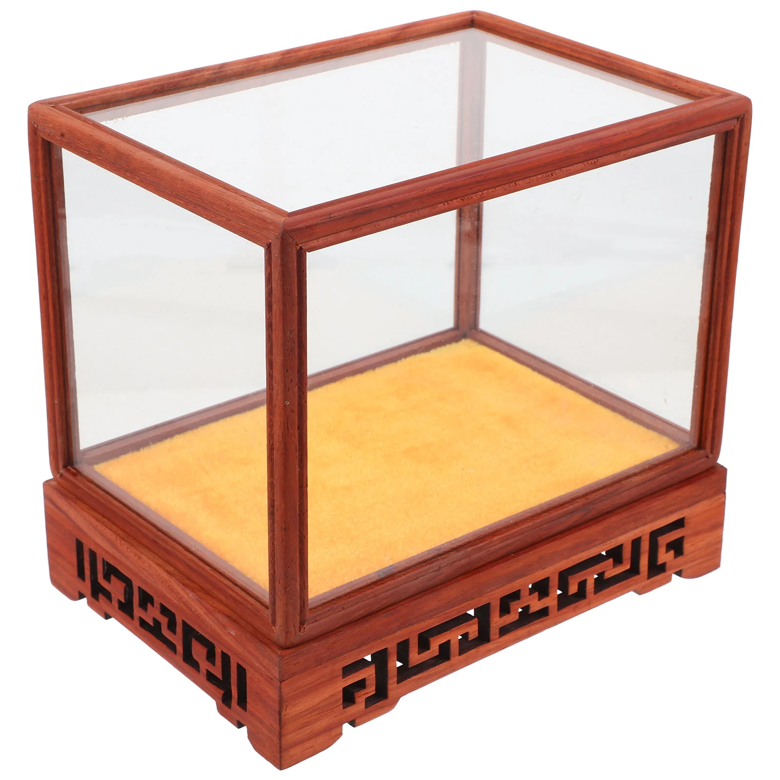 

Glass Cover Crafts Desktop Display Rack Model Case Terrarium Containers Football