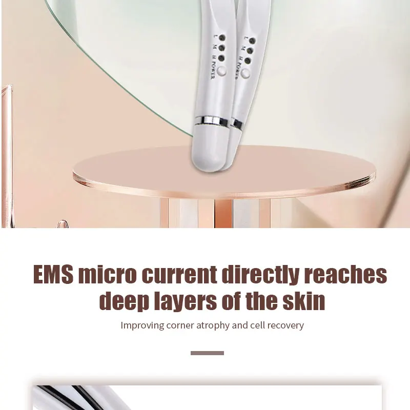 新しいアイマッサージャー美容アイデバイス、目の下のくすみ除去、温湿布、クマのマッサージペン、アイケア