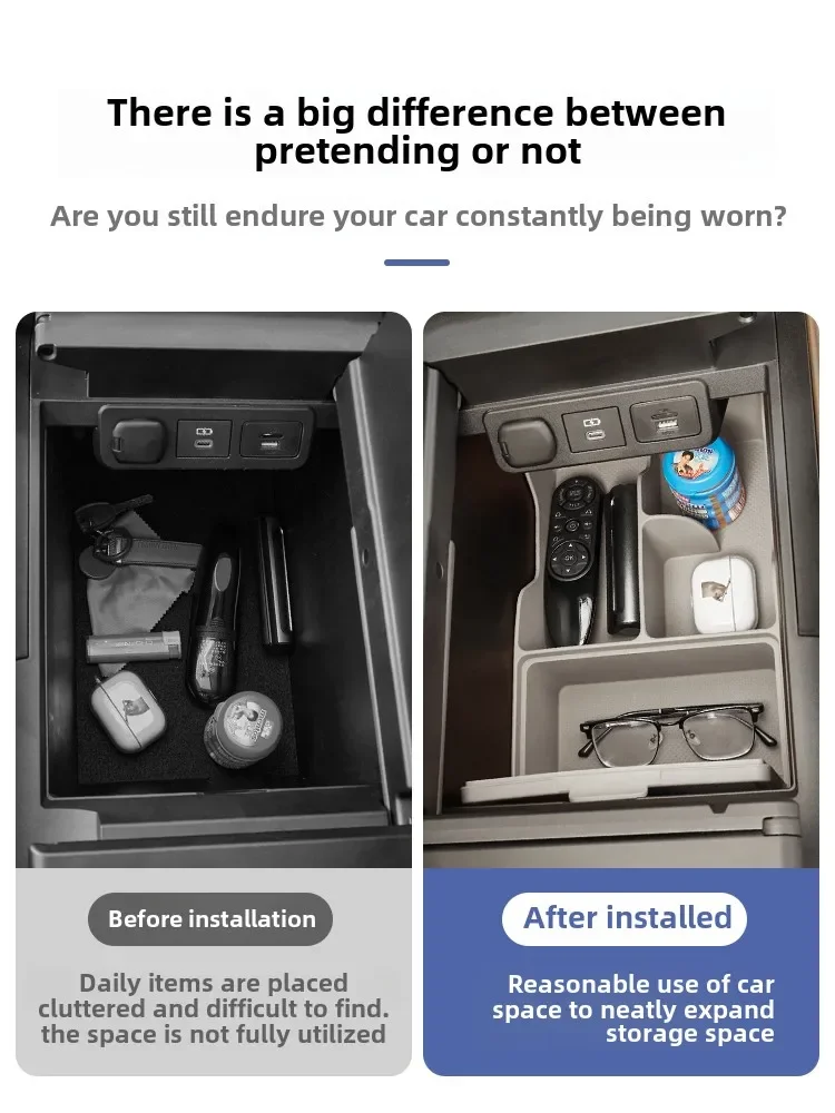 

Для Toyota Alphard 40 Series 2024: Силиконовый органайзер-вкладыш для центральной консоли автомобиля с разделителями, аксессуар для хранения