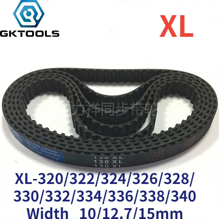 GKTOOLS 320/330/338/340 XL Timing Belt Width 10/12.7/15mm Perimeter 812.8/838.2/858.52/863.63mm Rubber Belt Inch trapezoid