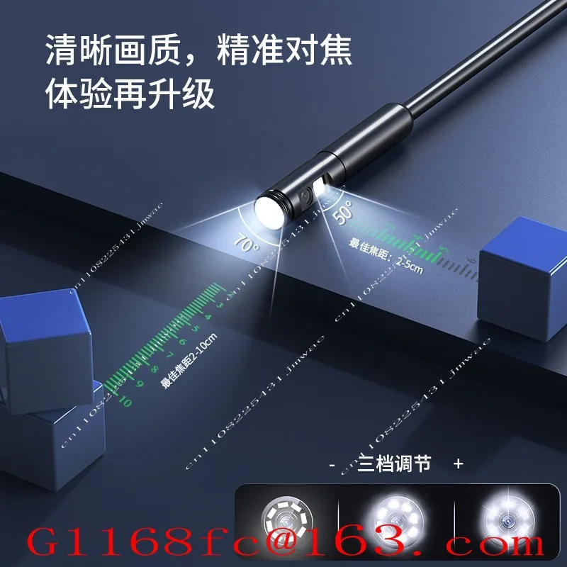 High Definition Industrial Endoscope P70 Waterproof 4.3 Inch Screen Pipe Detector Car Maintenance Inspection 8mm Lens