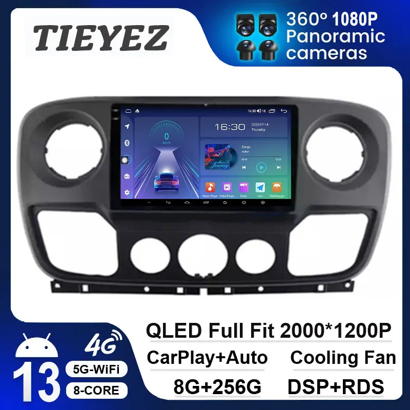 Android 13 For Renault Master Nissan NV400 Opel Movano 2010 - 2021 GPS Navigation Car Radio Multimedia Player 4G WIFI Head Unit