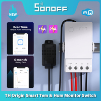 SONOFF TH Origin 16A 20A WiFi Smart Switch with Temperature Humidity Monitor Smart Home Works With Alexa Google Home Ewelink App