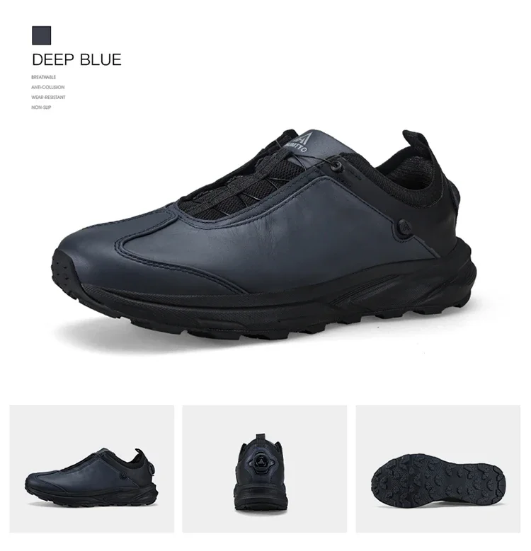 HUMTTO Rutschfeste Wanderschuhe für Herren, Wasserabweisend, Atmungsaktiv, Outdoor-Sneaker für Männer, 2026 Winter, Echtleder, Trekking-Schuhe für Herren – Detail 9