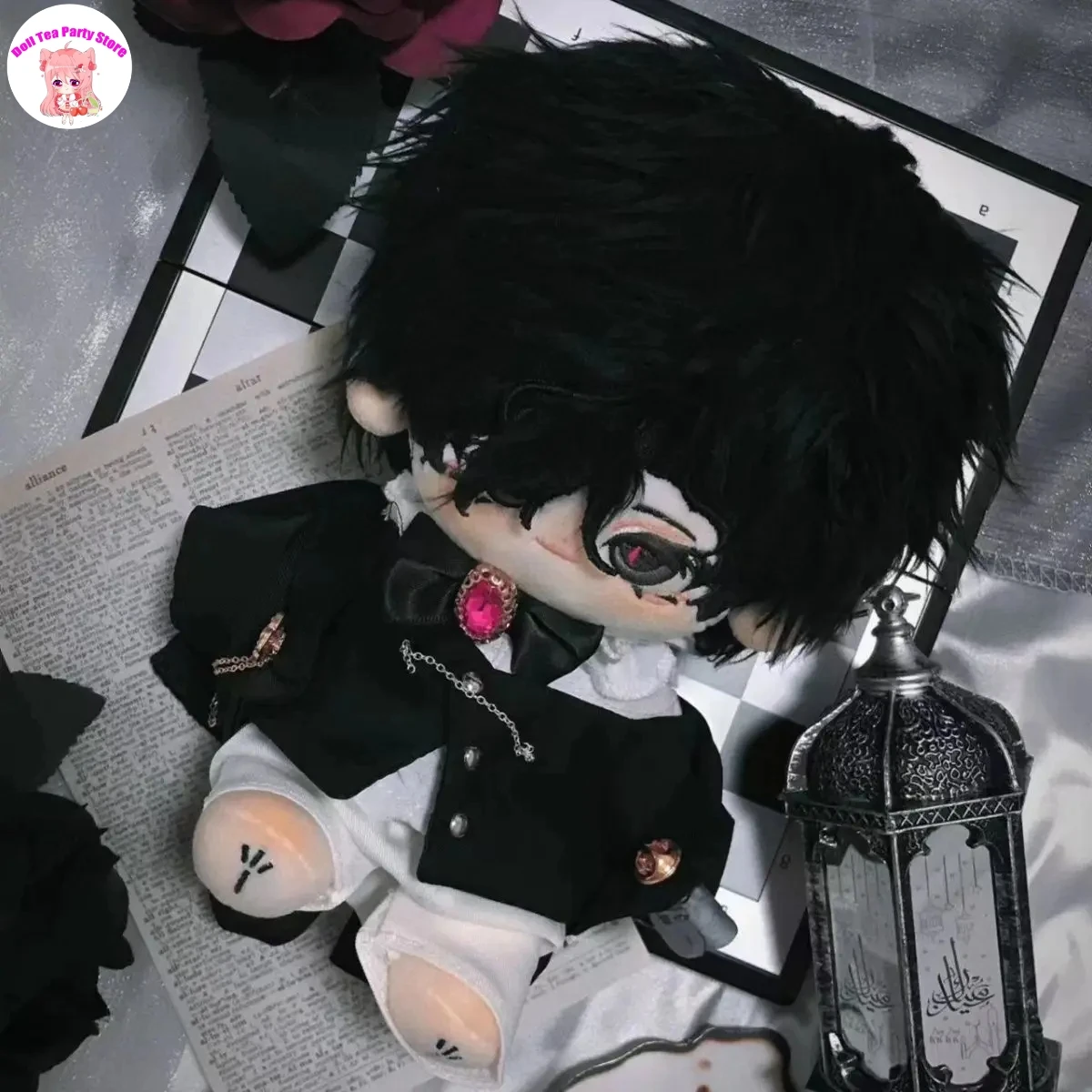 

Handsome Boy Plush Doll Lord of Mysteries Amon Stuffed Body Anime Dress Up Clothes Cotton Plushies Figures Xmas Gift 20cm