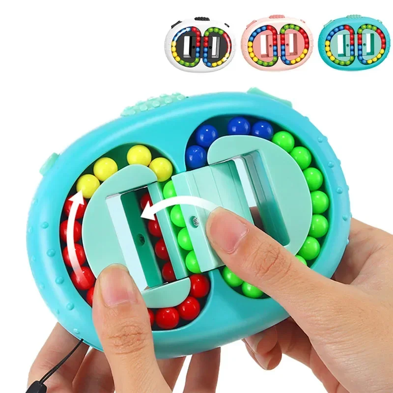 Kids Rotating Magic Beans Fingertip Toys Children Spin Bead Puzzles Game Learning Educational Adults Stress Relief Toy Gift