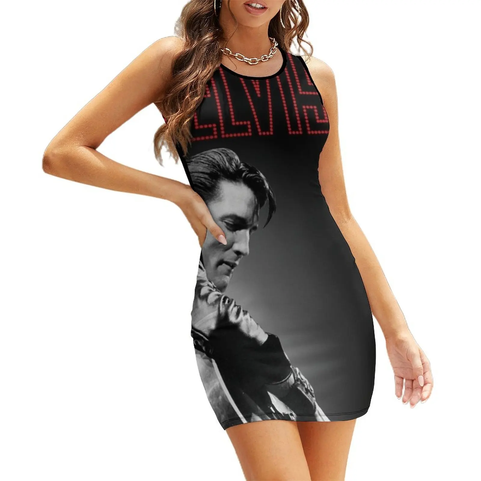 

08 Sunger EP 68 Comeback Black And White Sleeveless Sundress wedding guest dress 2025 chic and elegant evening dress