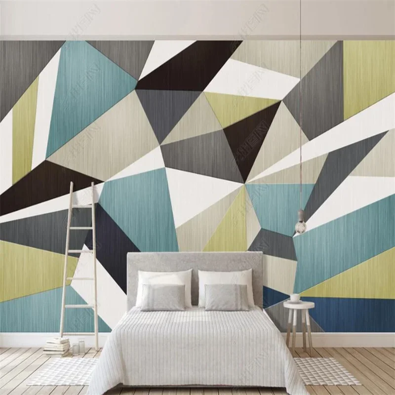 

Simple Nordic Geometric Custom Mural Living Room Home Decor Photo Modern Wallpaper Bedroom Decor 3D Wall Paper