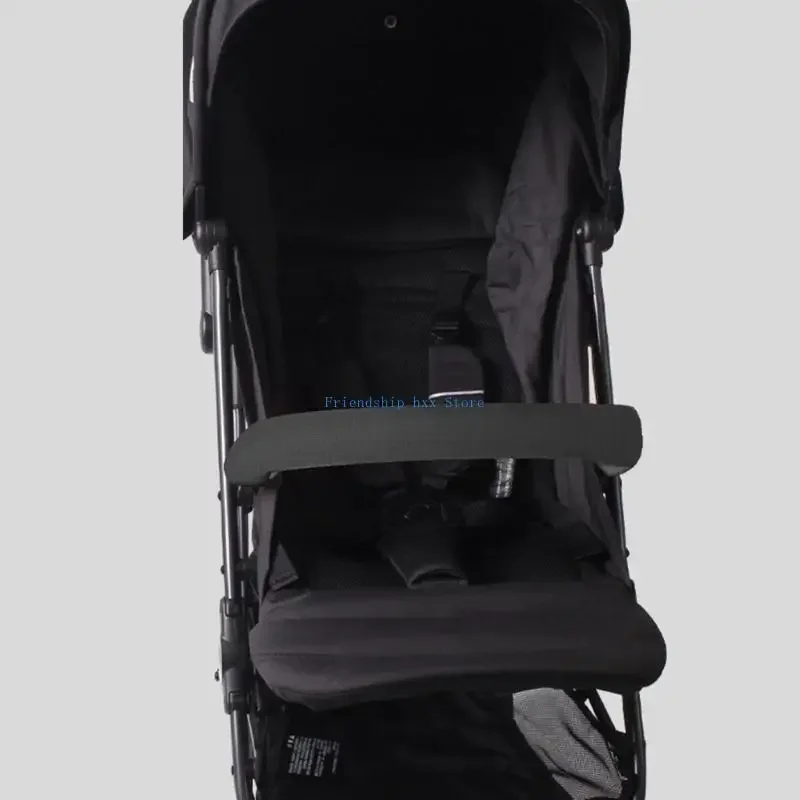 F1CB Baby Strollers Armrest Sleeve Pushchair Fence Protective Cover Accessories Set Drooling Towel Can Bitten for Infants