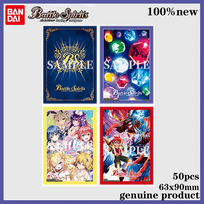 

Официальные рукава для карточек Bandai, 50 шт., боевые духи (BS), 2025 пакт, глава с изображением орба, старша богиня стихов, боевые эмблемы ауры