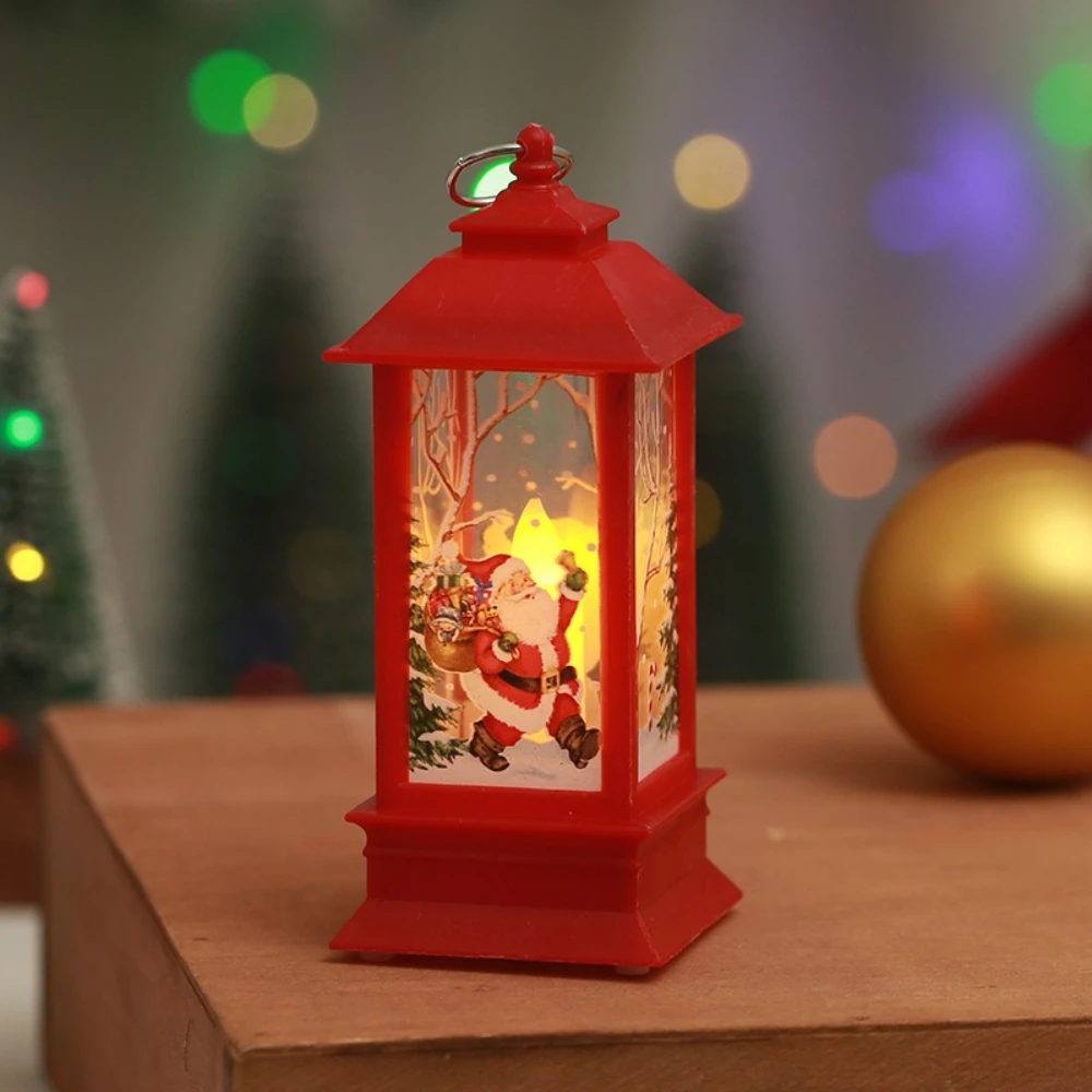 Christmas Decorations Wind Lanterns Candlestick Lights Night Lights Flame Wind Lanterns Santa Claus Decorations Christmas Gifts