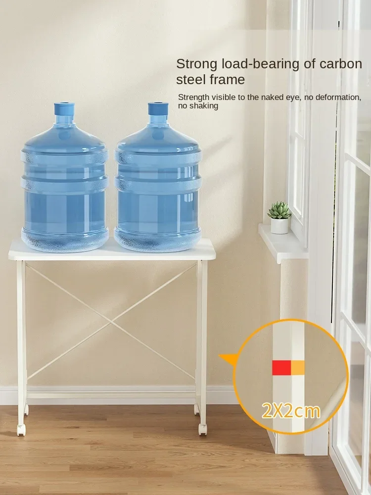 Folding Computer Desk Movable Small Unit Simple Desk Modern Office Desk Simple Small Table With Wheels