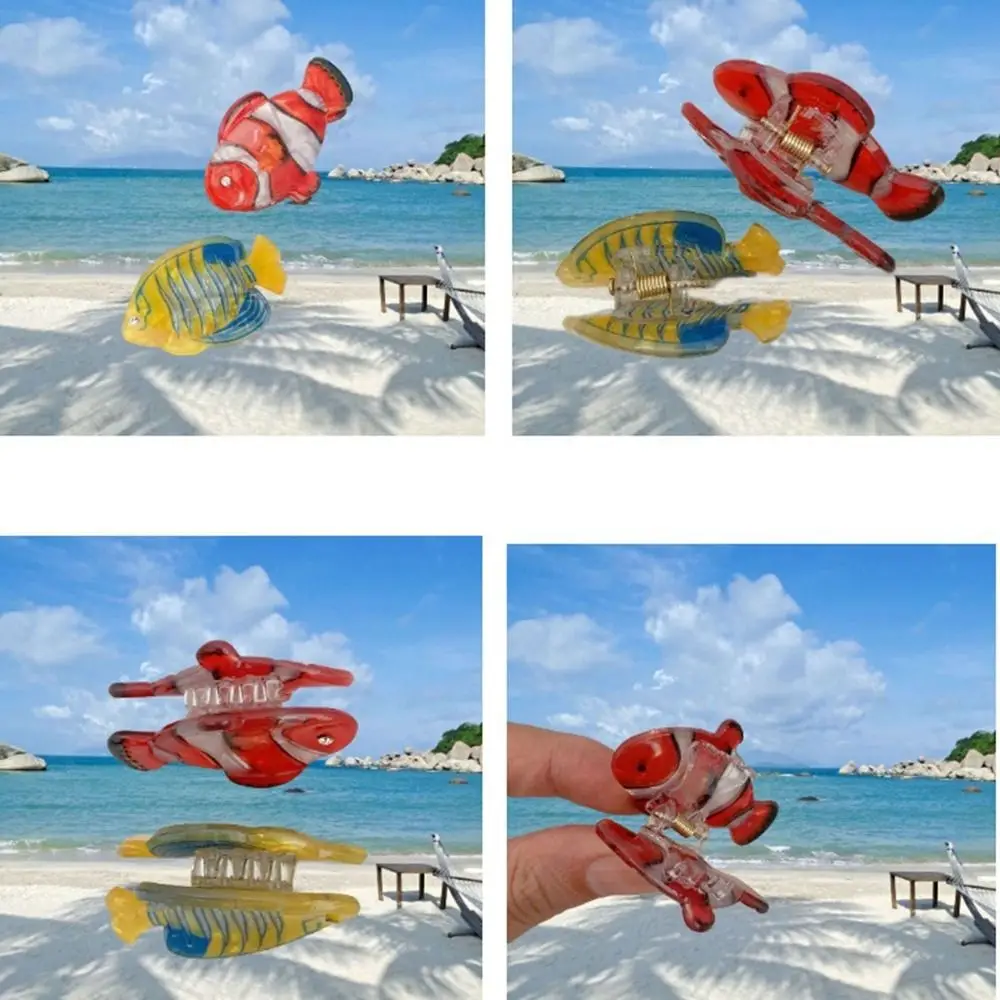 شخصية الحيوانات دبوس الشعر خلات الحيوان مشبك شعر البحر الحيوان الأسماك مشبك شعر صغير انتزاع كليب باريت الإناث #5