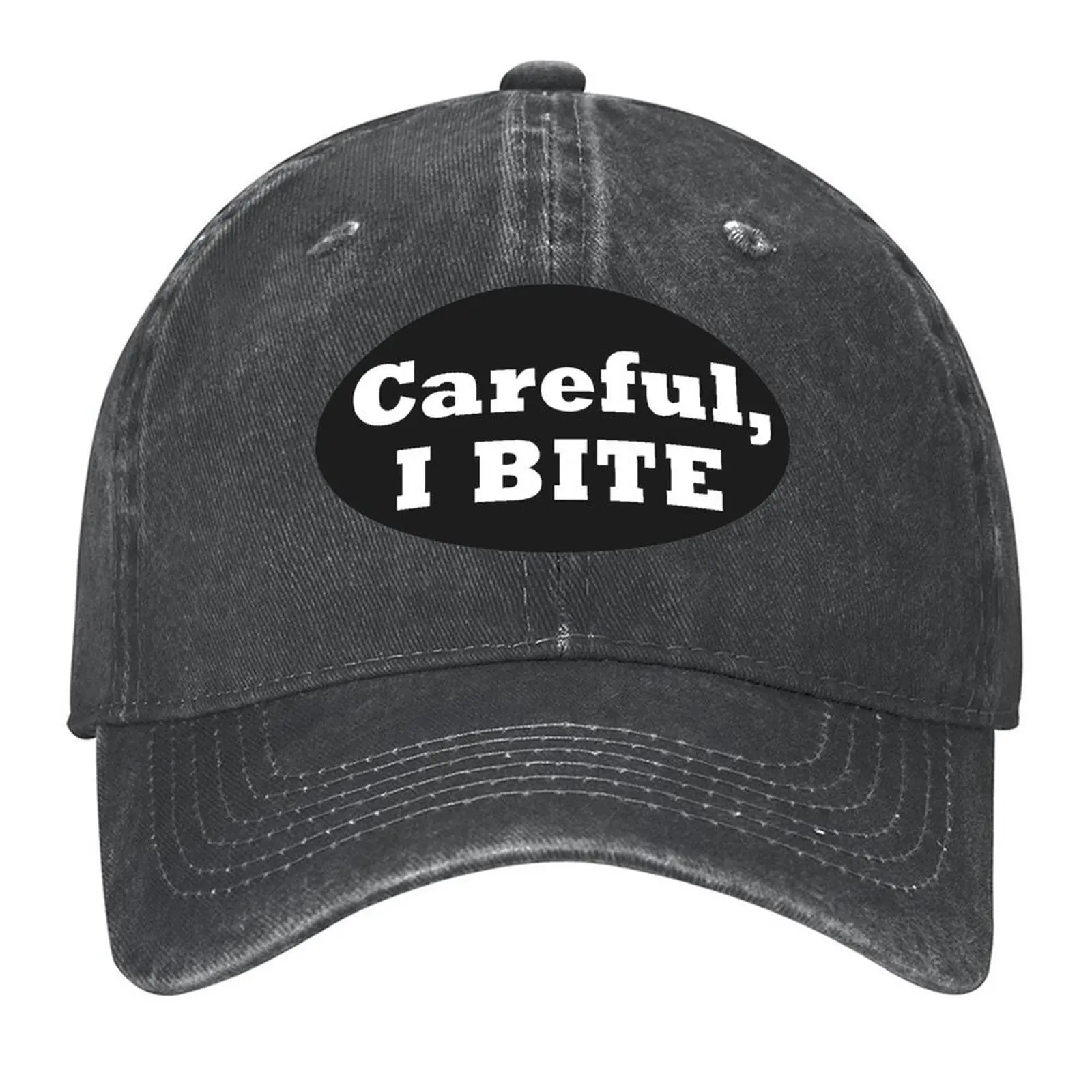 

Careful, I Bite Baseball Cap Horse Hat New In The Hat Snap Back Hat hats on offer Woman Men's