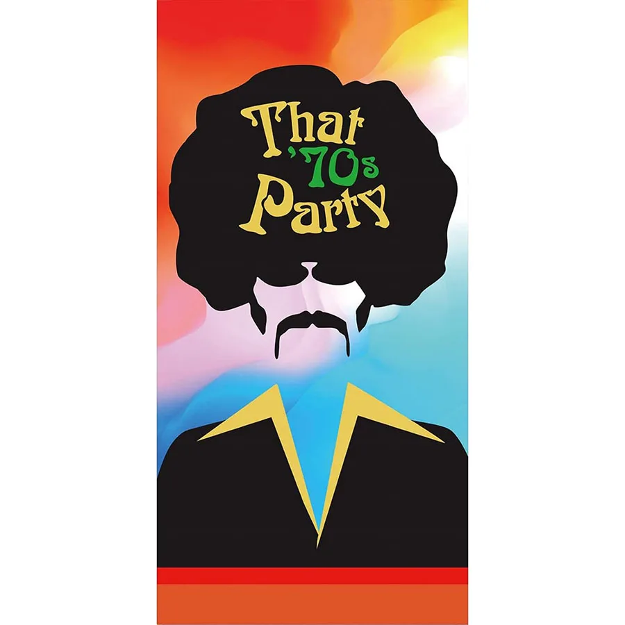 70s Party Banner Backdrop Let’s Boogie 1970s Disco Fever Retro 70's for Diwali Anniversary 70th Birthday Party Decor Door Banner