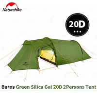 Naturehike Opalus Tunnel Tent 2-3 Persons 20D Silicone 4 Season Tent Portable Outdoor Camping Hiking Ultralight Tent With Mat