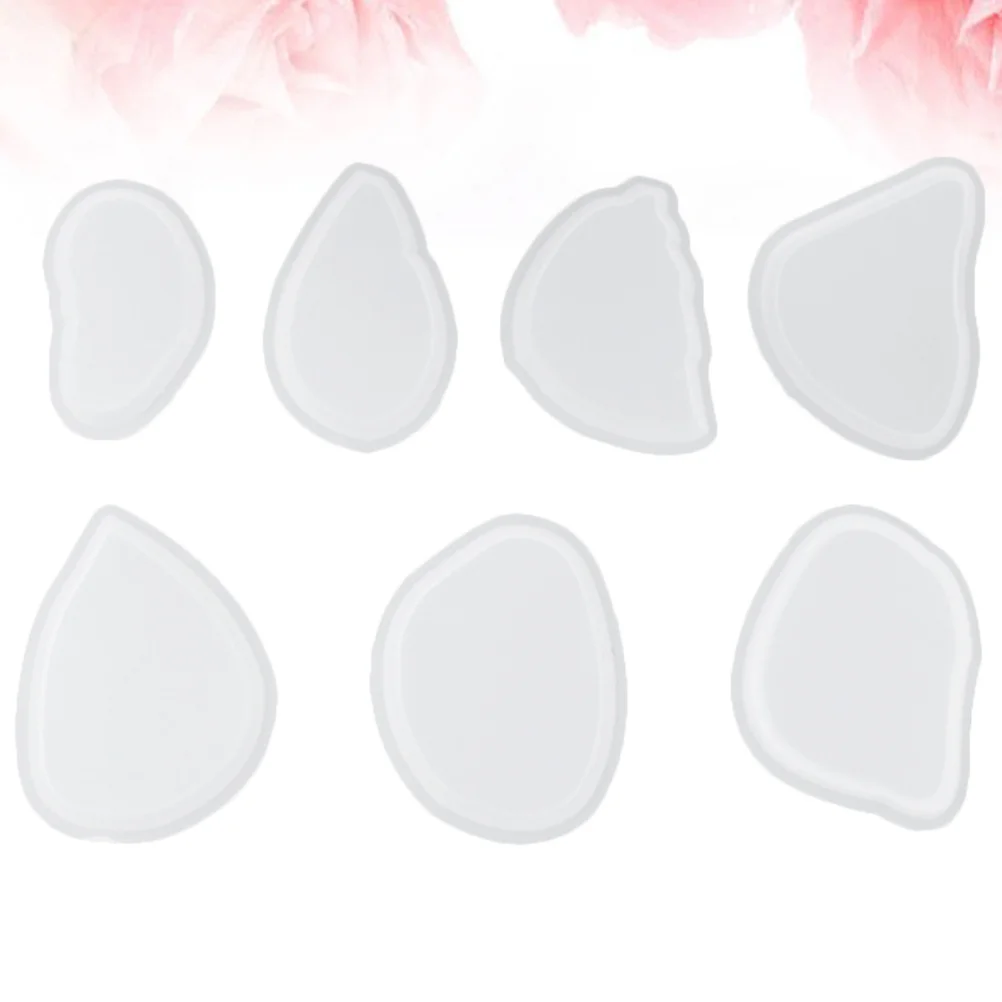 

7Pcs Mini Hanging Tag Pendant Epoxy Mold DIY Silicone Molds for Jewelry Making Heat-Resistant Reusable White Mini Pendant Mold