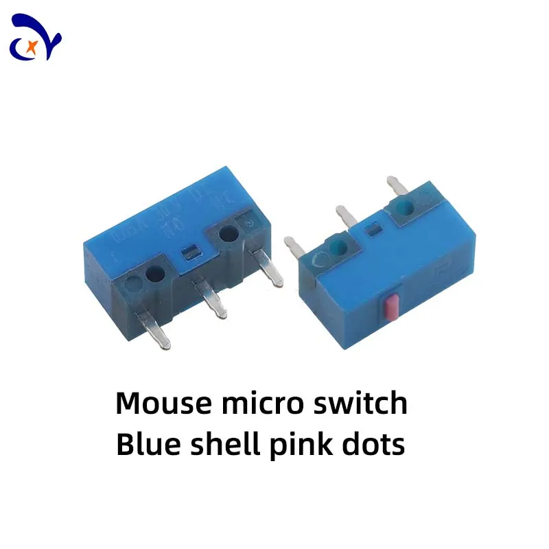 10PCS HUANO Micro Switch Black/Blue Shell Pink Dot White Dot Blue Dot Mute Mouse Button