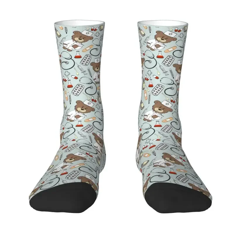 

Mens Crew Socks Unisex Novelty 3D Printing Cartoon Nursing Dress Socks