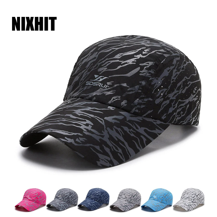 NIXHIT Summer Quick Drying Breathable Thin Women Men\'s Baseball Cap Outdoor Sports Fishing Travel Cycling Climbing Sun Hat A220