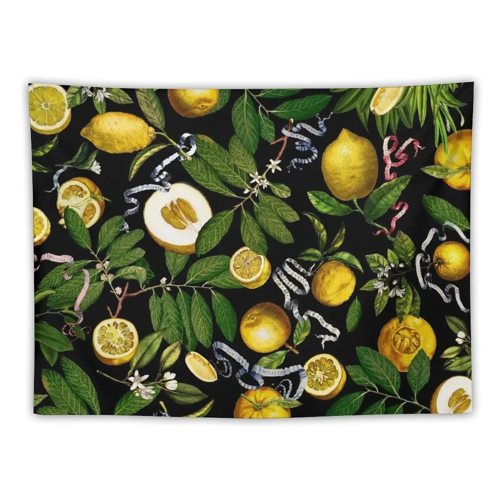 Lemon Tree - Black Tapestry Decor For Room Cute Room Decor Tapestry