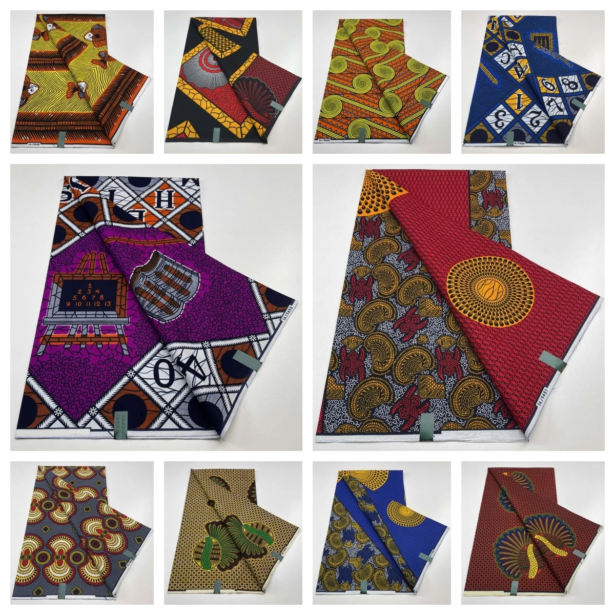 

Latest Veritable African Wax Print Fabric 100% Cotton Nigeria Style 6 Yards High Quality Ankara Ghana Prints Wax Material