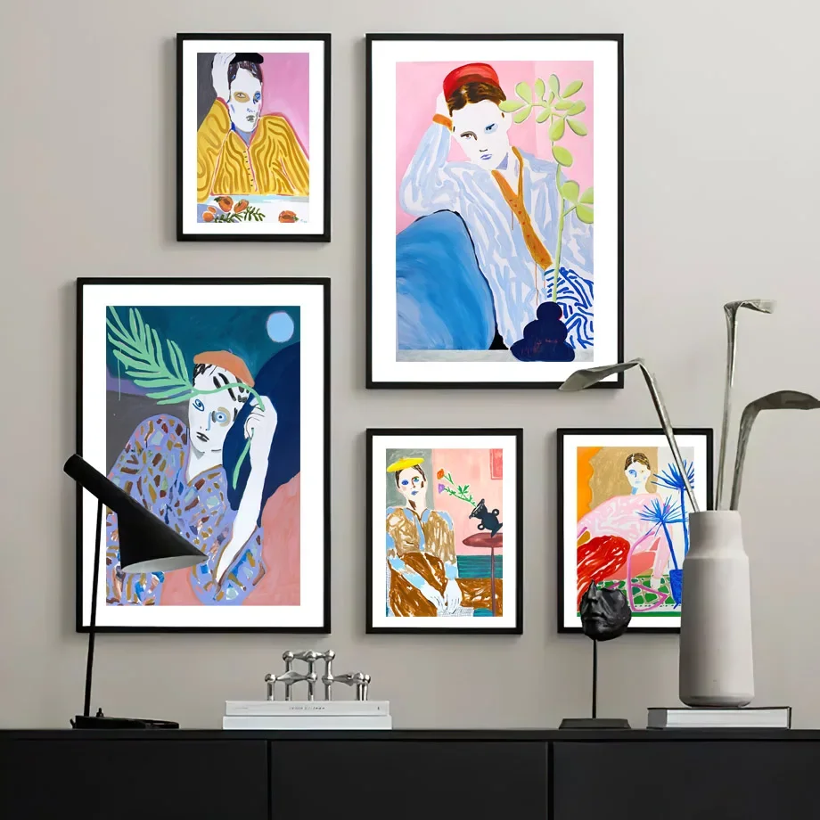 

Surrealism Abstract Woman Flower Plant Wall Art Canvas Painting Nordic Posters And Prints Wall Pictures For Living Room Decor