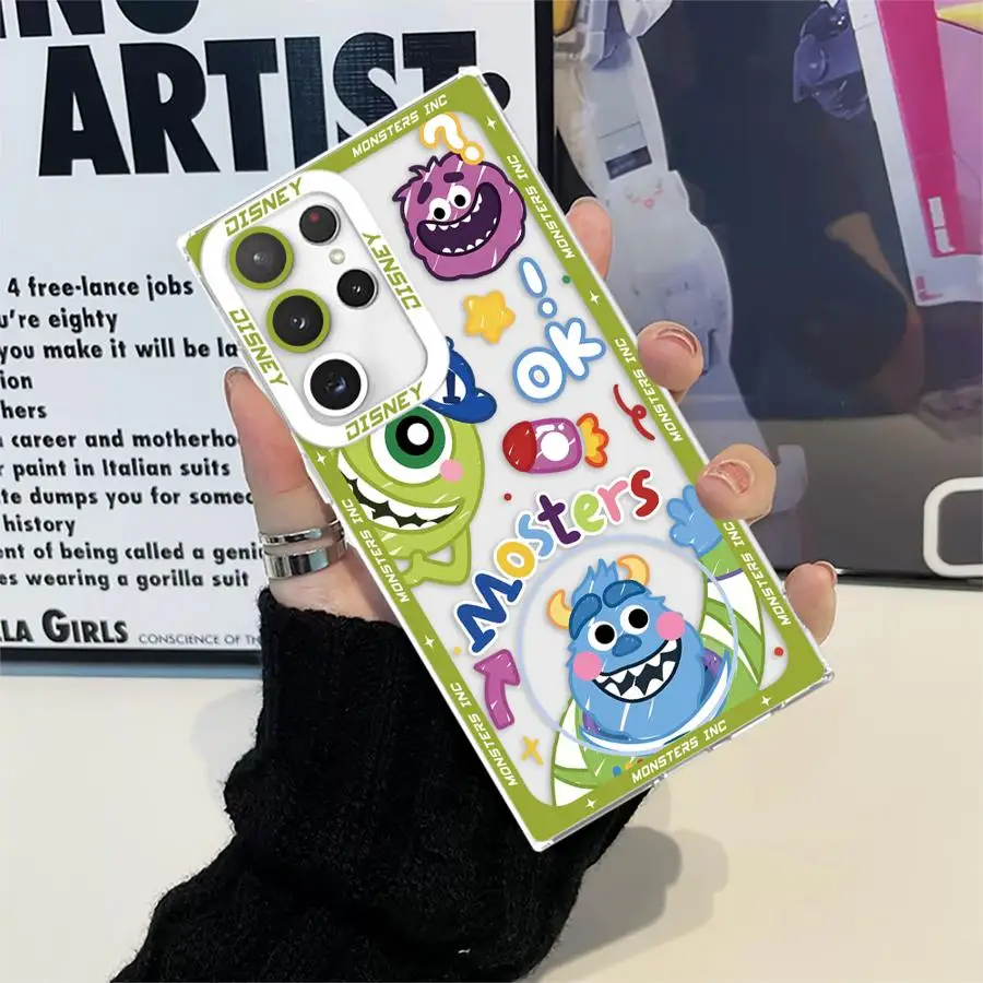 Disney Monsters Inc Cute Clear Case for Samsung Galaxy S24 Ultra S20 FE S21 S22 S23 Ultra S10 Plus Note 20 Ultra 10 Plus S23 FE