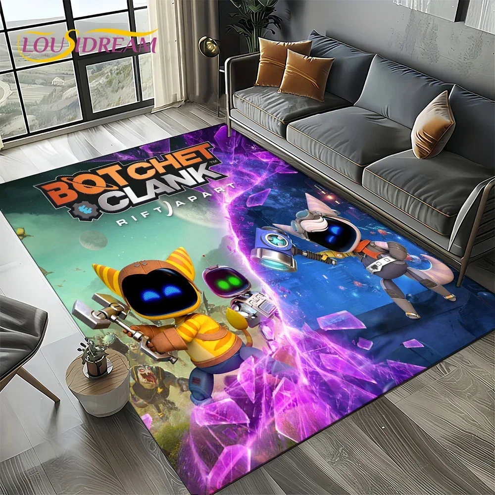 27 Style Astro Bot Funny AR Game Cartoon Robot Rug Carpet for Living Room Bedroom Decor,Non-slip Decoration for Sofa Doormat Kid