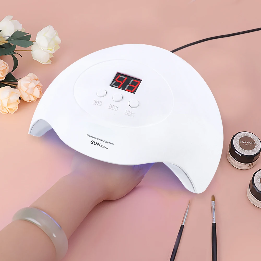 

УФ-лампа 30 Вт, светодиодная лампа для ногтей, сушилка для ногтей, 15 ламповых бусин для масла для ногтей, инфракрасная индукция 30/60/90 с