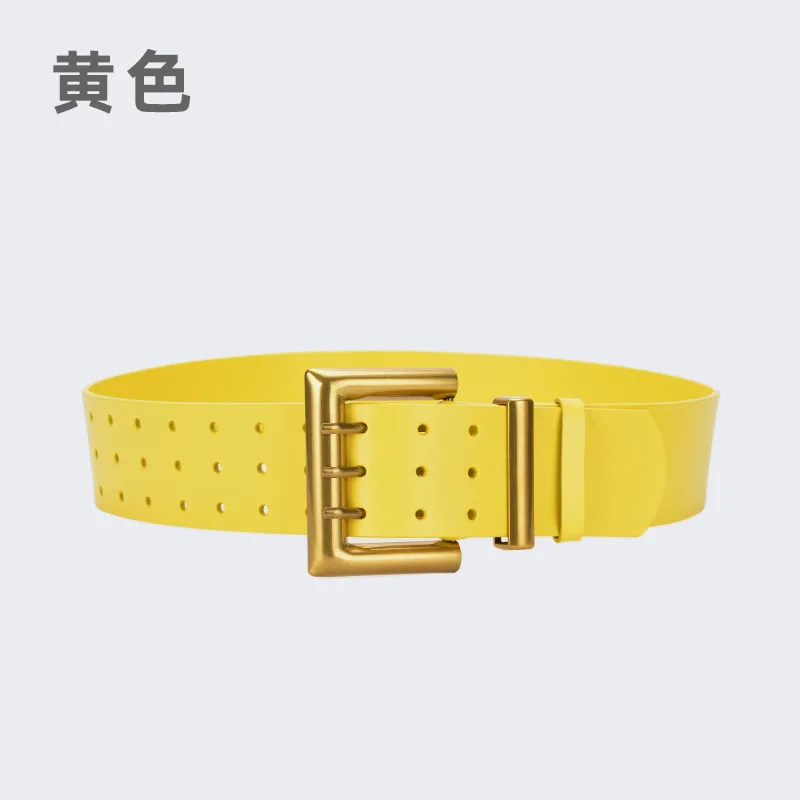 

Women's Fashion Three-Breasted Wide Belt Decorated Coat Wide Waist Seal Personalized Pin Buckle Women's Belt