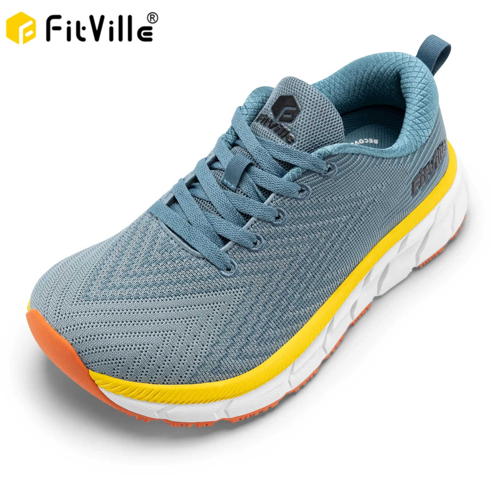 Chaussures pour hommes FitVille à bout large, coussinées, extra larges, antidérapantes, confortables, légères, pour pieds larges