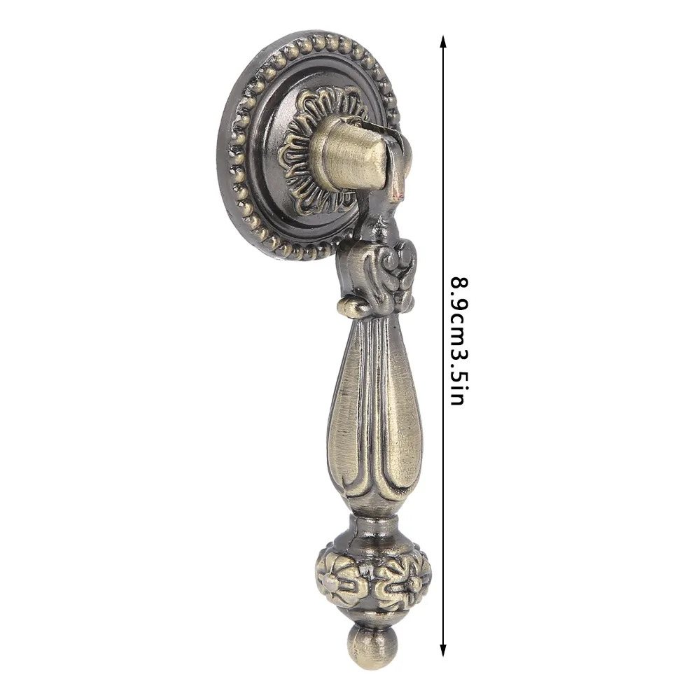 4 قطعة درج كبير الحجم يسحب سبائك الزنك تصاعد مسامير البرونزية المسيل للدموع قطرة يسحب مقابض النحاس العتيقة الطراز