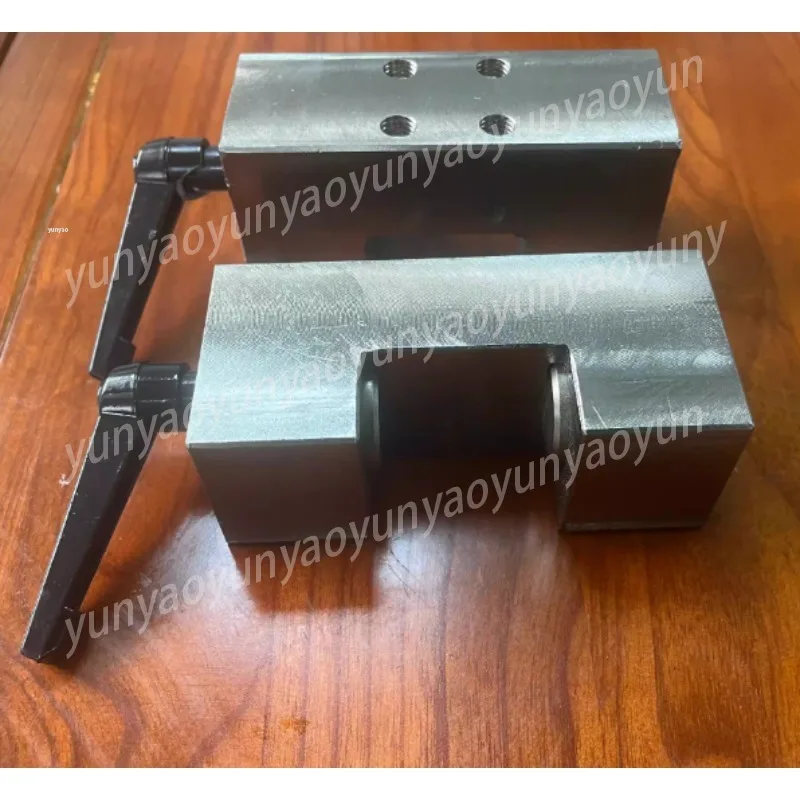 20mm Linear Rail Clamp Fixture, Manual Slide Table Locking Positioning Block with Handle for CNC Machine Limiter Stop