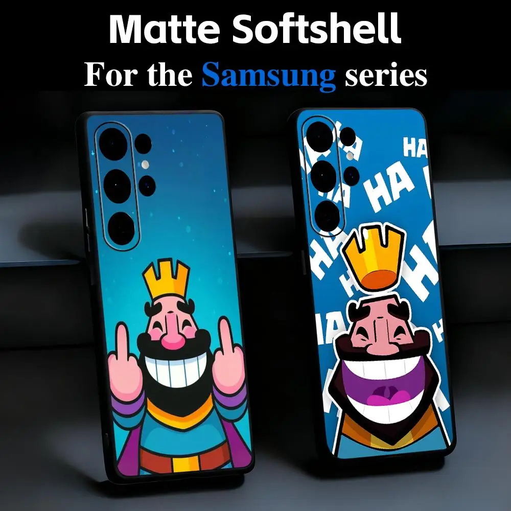 Cool Game C-Clash-RoyalEs Phone Case For Samsung Galaxy S26 S25 S24 S23 S22 S21 Plus Ultra Fold A Soft Black