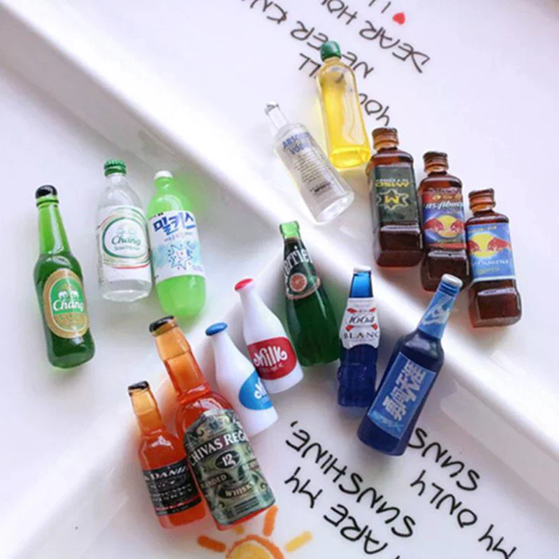 

5pc Dollhouse Dollhouse Miniature Drinks Bottles Model Dolls Kitchen Accessories DIY Craft Project Home Room Decor Perfect