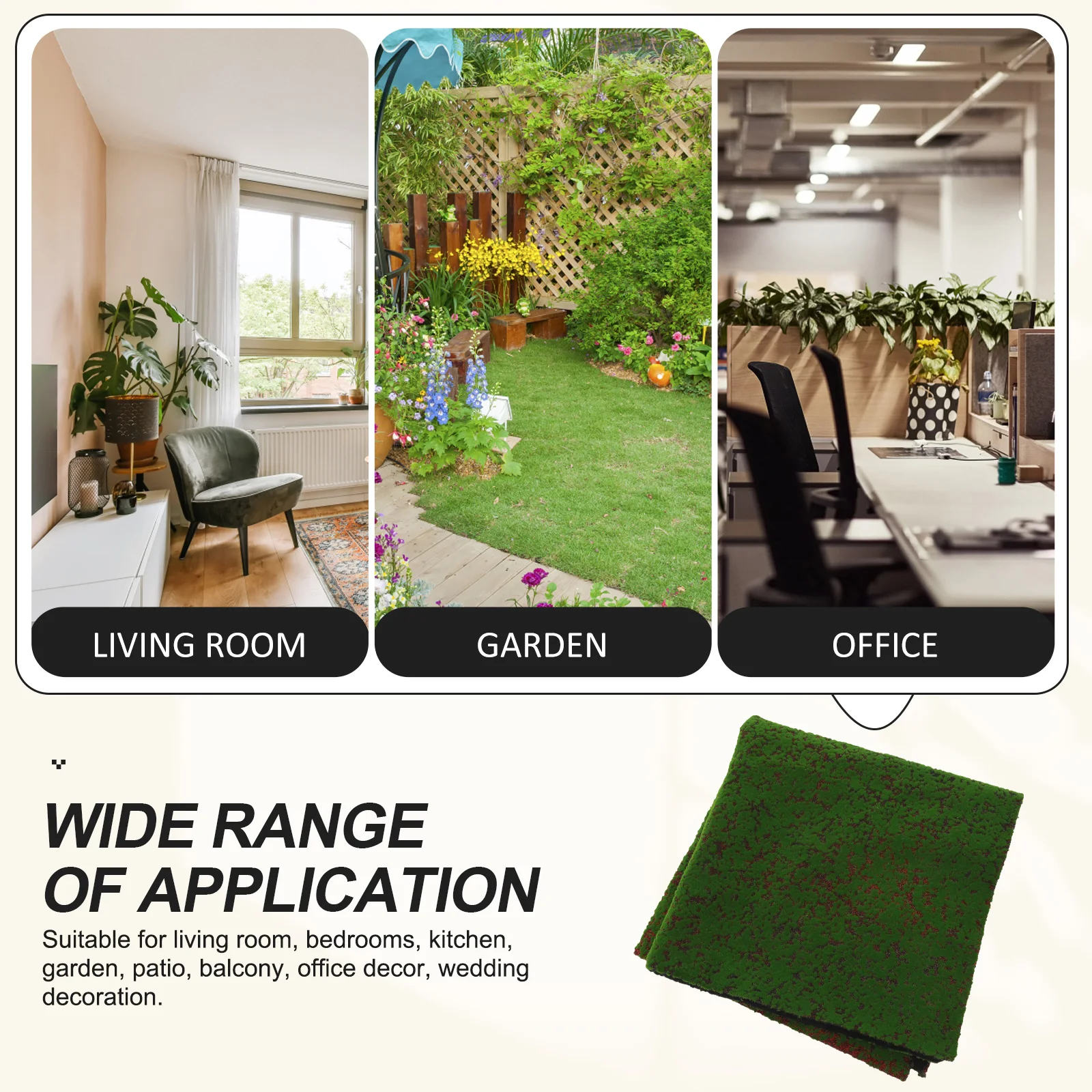 

Artificial Moss Simulation Fake Green Plants Pearl Cotton Material for Patio Garden Office Decoration Faux Moss Indoor Plants