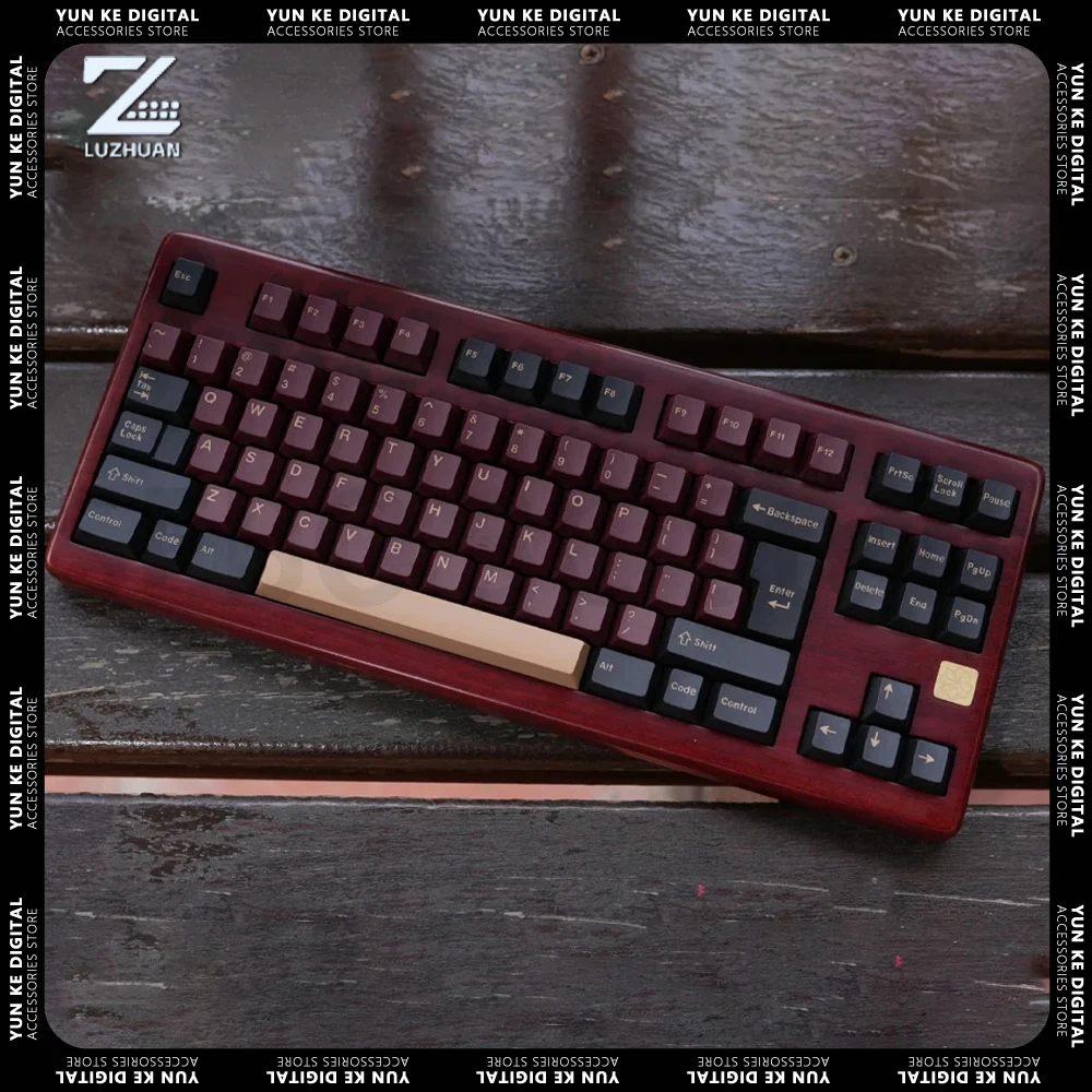 

LUZHUAN LN80 Mechanical Keyboards Three Mode Wireless Gaming Keyboard Customized Solid Wood Keyboard Hot Swap VIA PC Accessories