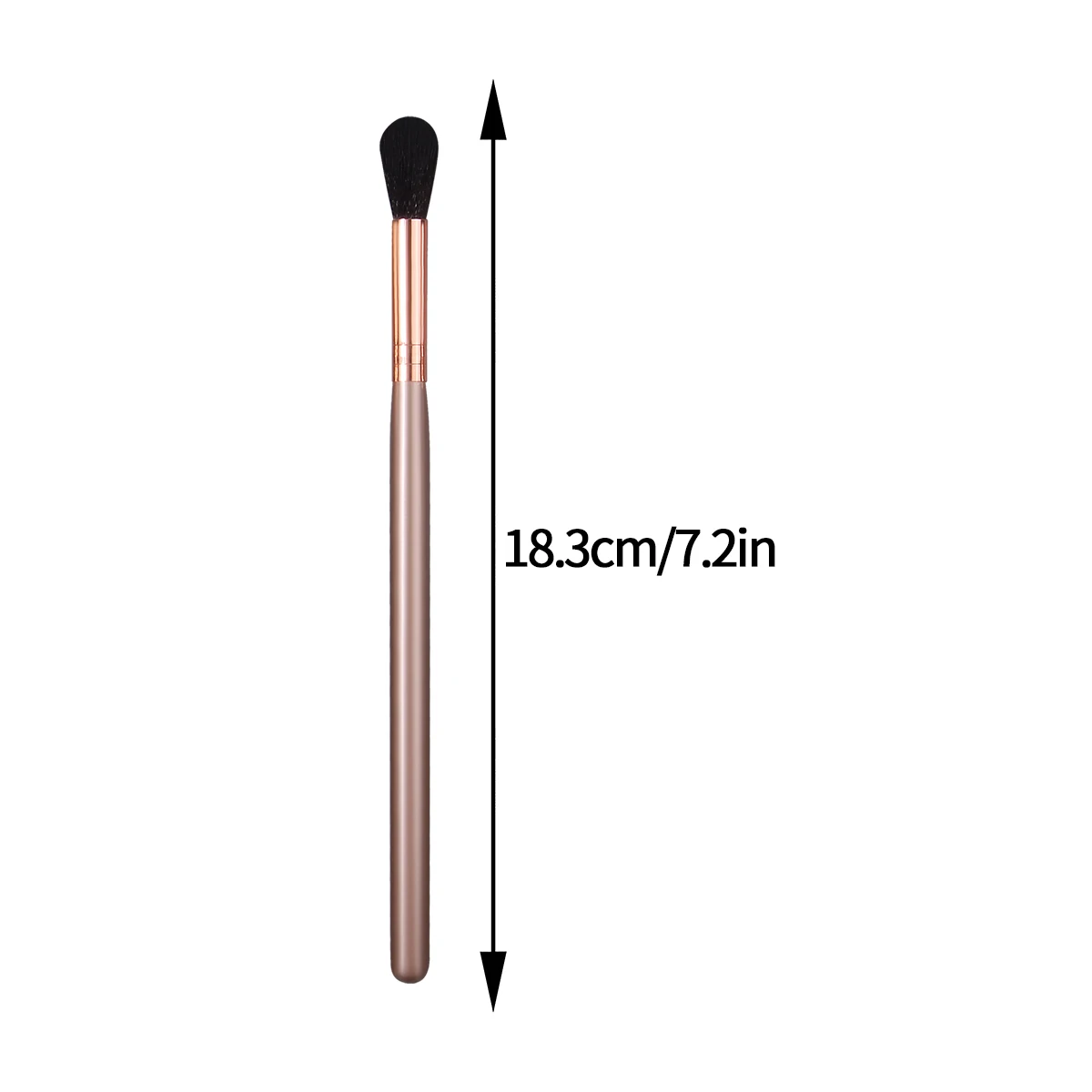 6PCS Champagne-colored makeup brush set:Flame Highlight Brush,Eyeshadow Brush,Nose Shadow Brush,Soft Bristle Facial makeup tools