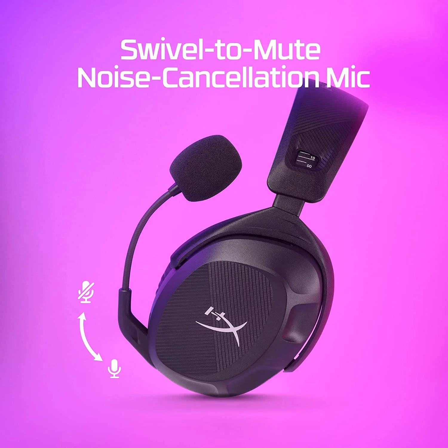 2024 HyperX Cloud Stinger 2 Wireless Gaming Headset Compatible with PC Noise-cancelling Swivel-to-mute Microphone lasts 20 hours