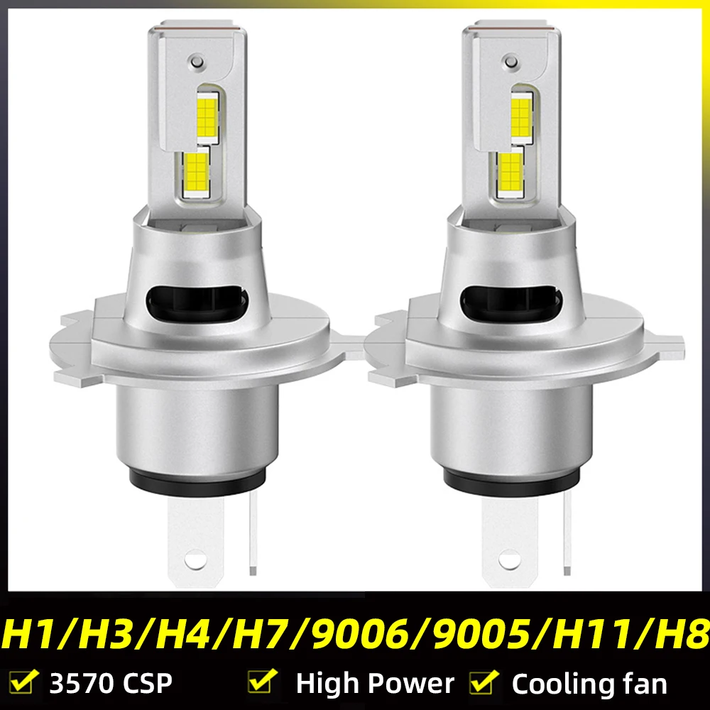 

2Pcs H4 H7 21000LM Turbo H8 H11 H1 H3 H9 LED Headlight 70W Super Bright 6500K Canbus 9005 HB3 9006 HB4 LED Headlamp Bulb 12V