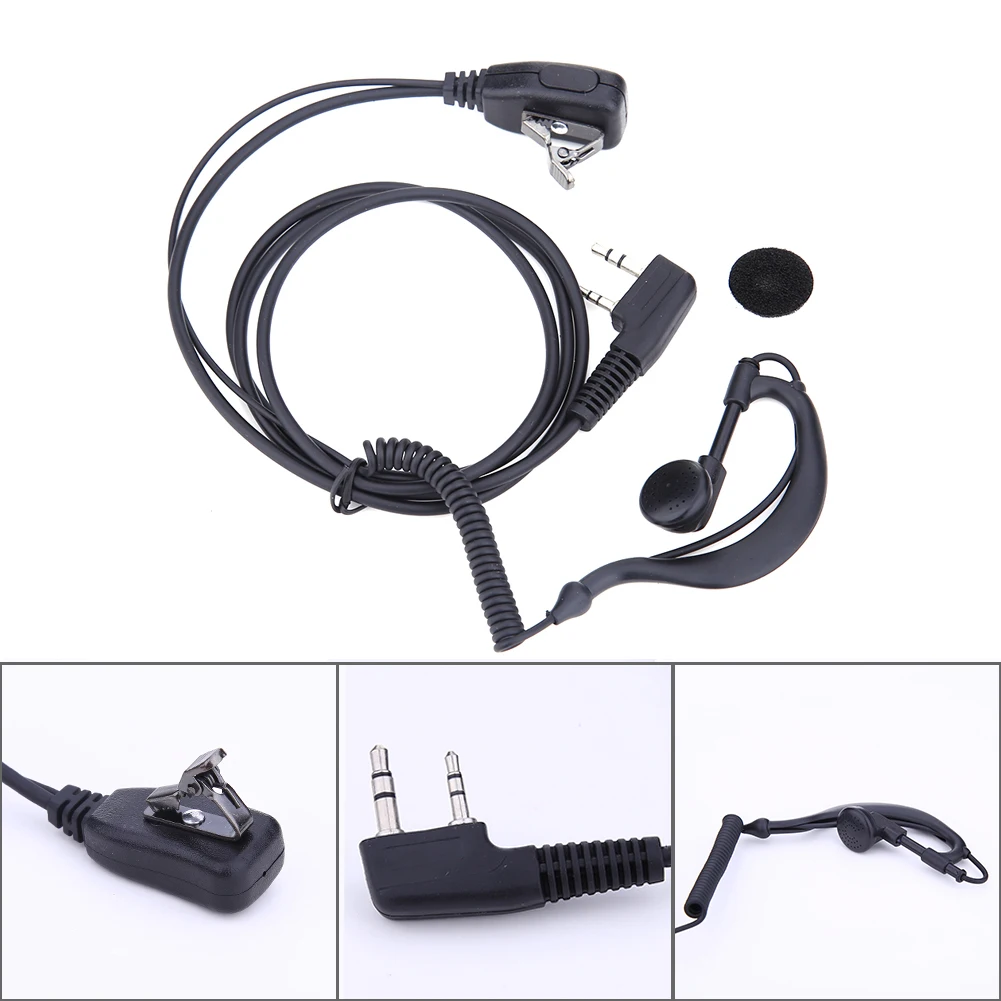 Multifunctional 2Pin Earpiece Headset Radiation-proof Microphone for Businessman Hiking Bouncer Device
