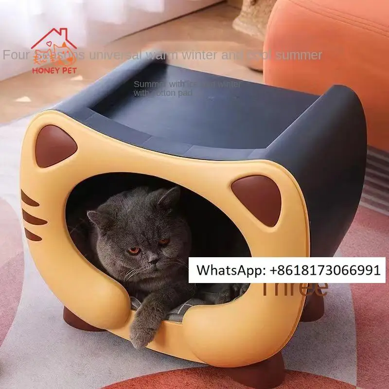 

Enclosed Cat House Winter Capsule Warm House PP Material Super Large All Seasons Summer Winter Dropshipping