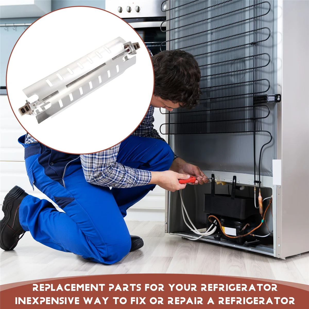 

WR51X10055 Refrigerator Defrost Heater for GE Refrigerator Defrost Heater Home Appliance Accessories, 4 PackJAS