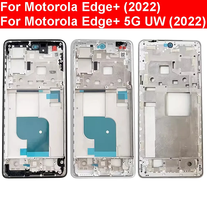 Middle Frame Housing For Motorola Edge+ 5G UW XT2201-4, XT2201DL, MOTXT22014W Edge+ 2022 LCD Bezel Plate Pane Frame Repair Parts