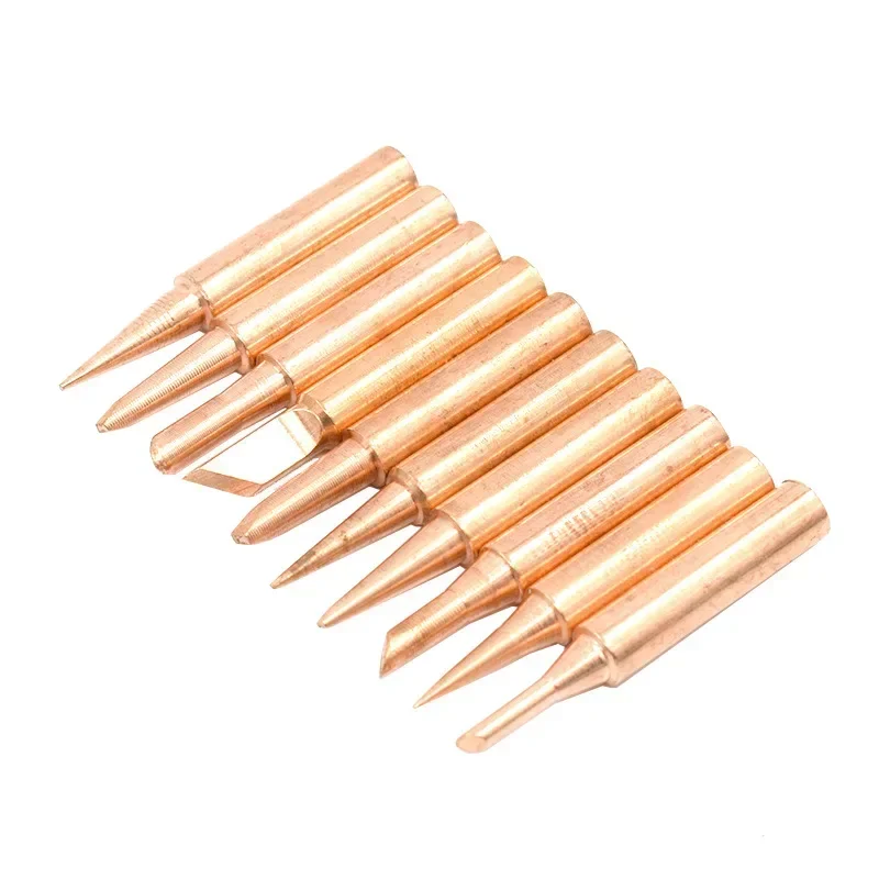 5/10pcs Pure Copper Lead-Free Soldering Iron 900M Soldering Iron Head Set Inside Hot Bare Copper Electric Solder Iron Tip Tool