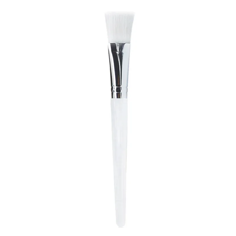 Pinceau doux pour masque facial transparent, brosse cosmétique blanche bricolage, long manche, réglage du film de cristal, outils de maquillage de beauté