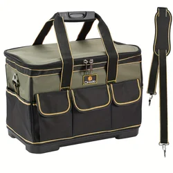 1pc Rigid tool bag, multifunctional tool storage handbag, free adjustable shoulder strap, heavy-duty, sturdy and durable