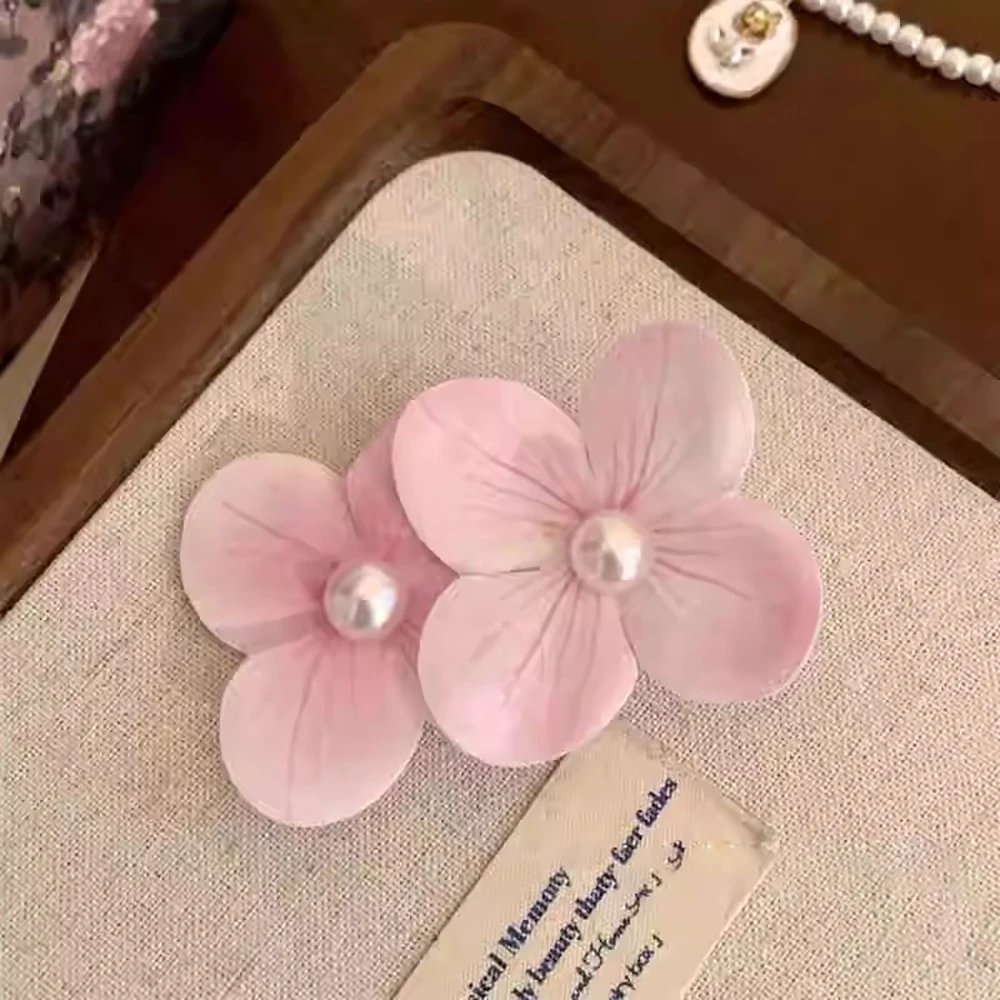 2 قطعة/المجموعة محاكاة زهرة الأوركيد مشبك شعر أنيق اللؤلؤ القماش السحلية دبوس الشعر زهرة الأوركيد منقار البط كليب فتاة أغطية الرأس الشاطئ